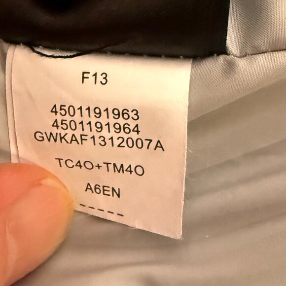 Vintage North Face Nuptse 700 Puffer Vest - RARE Gray Sweater Print - Womens XL - Picture 14 of 14